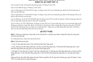 Nghị quyết 214/NQ-HĐND 2019 dự án cần thu hồi và chuyển mục đích sử dụng đất trồng lúa Vĩnh Long