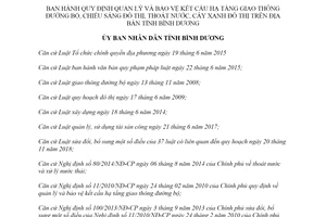 Quyết định 33/2019/QĐ-UBND bảo vệ kết cấu hạ tầng chiếu sáng đô thị Bình Dương