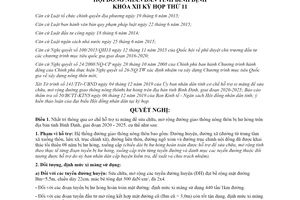 Nghị quyết 44/2019/NQ-HĐND cơ chế hỗ trợ xi măng để sửa chữa đường bị hư hỏng tỉnh Bình Định