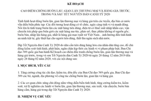 Kế hoạch 284/KH-BCĐ389 2019 cao điểm chống buôn lậu gian lận thương mại Tết Nguyên đán 2020