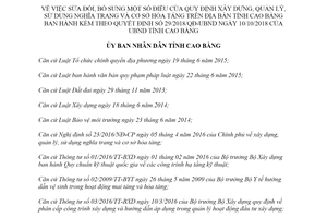 Quyết định 55/2019/QĐ-UBND Quy định xây dựng quản lý sử dụng nghĩa trang Cao Bằng