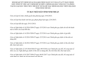 Quyết định 71/2019/QĐ-UBND bãi bỏ quy định hệ số điều chỉnh giá đất tỉnh Ninh Thuận