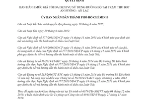 Quyết định 33/2019/QĐ-UBND mức giá tối đa dịch vụ sử dụng đường bộ thành phố Hồ Chí Minh