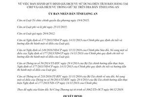 Quyết định 66/2019/QĐ-UBND giá dịch vụ sử dụng diện tích bán hàng tại chợ tỉnh Long An