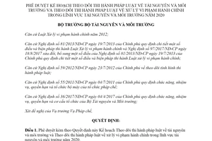 Quyết định 3263/QĐ-BTNMT 2019 xử lý vi phạm hành chính trong lĩnh vực tài nguyên và môi trường