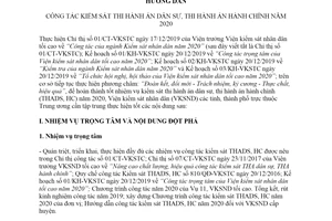Hướng dẫn 03/HD-VKSTC công tác kiểm sát thi hành án dân sự thi hành án hành chính