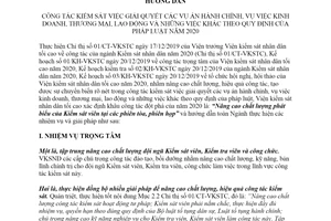 Hướng dẫn 01/HD-VKSTC 2020 giải quyết các vụ án hành chính vụ việc kinh doanh thương mại