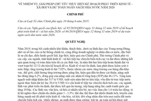 Nghị quyết 01/NQ-CP 2020 nhiệm vụ giải pháp chủ yếu thực hiện kế hoạch phát triển kinh tế xã hội