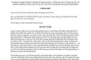 Nghị quyết 119/NQ-CP 2019 quản lý phòng chống gian lận xuất xứ chuyển tải hàng hóa bất hợp pháp