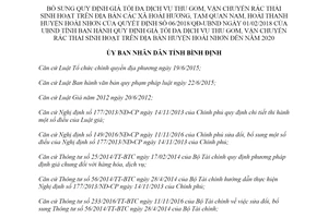 Quyết định 68/2019/QĐ-UBND giá tối đa vận chuyển rác thải sinh hoạt xã Hoài Hương Bình Định