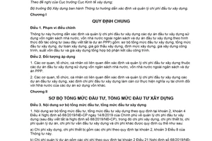 Thông tư 09/2019/TT-BXD hướng dẫn xác định và quản lý chi phí đầu tư xây dựng