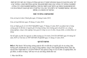 Quyết định 32/QĐ-TTg 2020 quản lý đất đai có nguồn gốc từ nông lâm trường quốc doanh