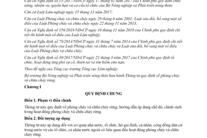 Thông tư 25/2019/TT-BNNPTNT quy định phòng cháy và chữa cháy rừng