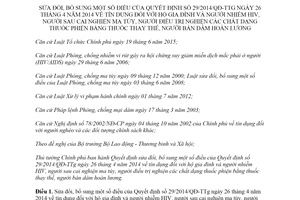 Quyết định 2/2020/QĐ-TTg sửa đổi Quyết định 29/2014/QĐ-TTg tín dụng hộ gia đình người nhiễm HIV