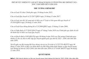 Quyết định 45/QĐ-TTg 2020 phê duyệt nhiệm vụ lập Quy hoạch mạng lưới đường bộ