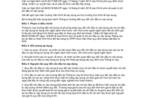 Thông tư 18/2019/TT-BXD hướng dẫn quy đổi vốn đầu tư xây dựng