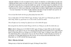 Thông tư 04/2020/TT-BTC bãi bỏ Thông tư quản lý vốn vay chương trình tín dụng Hợp tác Nhật Bản