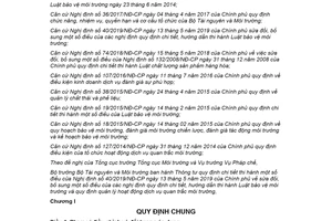 Thông tư 25/2019/TT-BTNMT hướng dẫn Nghị định 40/2019/NĐ-CP dịch vụ quan trắc môi trường