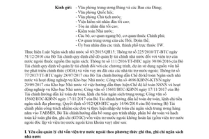 Công văn 16128/BTC-KBNN 2019 nhập phân bổ dự toán và kế toán ghi thi vốn viện trợ không hoàn lại