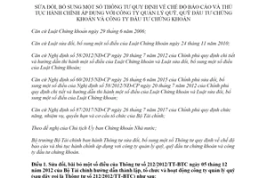 Thông tư 91/2019/TT-BTC sửa đổi Thông tư chế độ báo cáo áp dụng với công ty quản lý quỹ