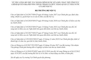 Quyết định 53/QĐ-BNV 2020 công bố thủ tục hành chính lĩnh vực Chính quyền địa phương