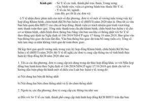 Công văn 79/BYT-BH 2020 cung cấp thông tin hợp đồng khám chữa bệnh bảo hiểm y tế