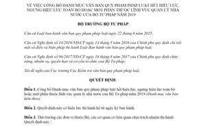 Quyết định 24/QĐ-BTP 2020 văn bản quy phạm pháp luật hết hiệu lực quản lý nhà nước