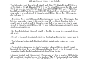 Công văn 5691/LĐTBXH-KHTC 2019 xây dựng kế hoạch cải cách tài chính công năm 2020