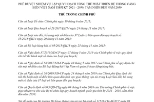 Quyết định 77/QĐ-TTg 2020 nhiệm vụ lập Quy hoạch tổng thể phát triển hệ thống cảng biển Việt Nam