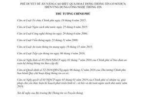 Quyết định 135/QĐ-TTg 2020 Đề án nâng cao hoạt động thông tin trên ứng dụng công nghệ thông tin