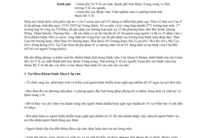 Công văn 96/KCB-ĐD&KSNK 2020 kiểm soát lây nhiễm bệnh viêm phổi cấp Corona trong bệnh viện