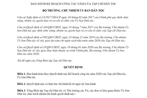 Quyết định 49/QĐ-UBDT 2020 Kế hoạch công tác của Tạp chí Dân tộc