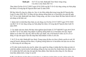 Công văn 254/BYT-KHTC 2020 tăng cường công tác phòng chống thiên tai dịp tết Nguyên đán