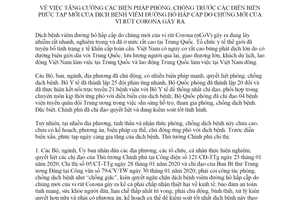 Chỉ thị 06/CT-TTg 2020 phòng chống dịch bệnh viêm đường hô hấp cấp do chủng mới vi rút Corona