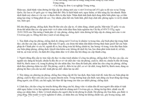 Công văn 79-CV/TW 2020 phòng chống dịch bệnh viêm đường hô hấp cấp do vi rút Cô-rô-na gây ra