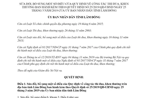 Quyết định 01/2020/QĐ-UBND sửa đổi Quy định công tác thi đua khen thưởng tỉnh Lâm Đồng