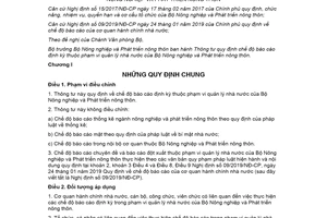 Thông tư 01/2020/TT-BNNPTNT quy định chế độ báo cáo định kỳ