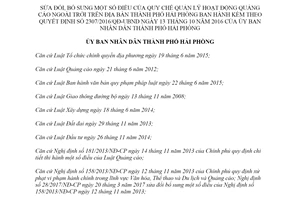 Quyết định 02/2020/QĐ-UBND sửa đổi Quy chế quản lý hoạt động quảng cáo ngoài trời Hải Phòng