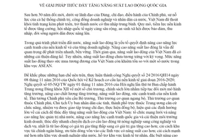 Chỉ thị 07/CT-TTg 2020 giải pháp thúc đẩy tăng năng suất lao động quốc gia