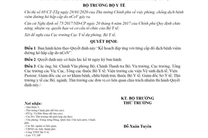 Quyết định 237/QĐ-BYT 2020 Kế hoạch đáp ứng với từng cấp độ dịch bệnh viêm đường hô hấp cấp