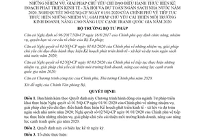 Quyết định 86/QĐ-BTP 2020 thực hiện Nghị quyết phát triển kinh tế và dự toán ngân sách nhà nước