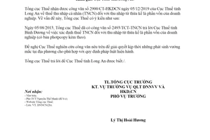 Công văn 209/TCT-DNNCN 2020 chính sách thuế thu nhập cá nhân