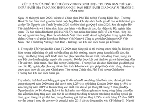 Thông báo 35/TB-VPCP 2020 kết luận của Phó Thủ tướng và Trưởng Ban Chỉ đạo điều hành giá