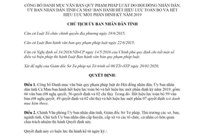 Quyết định 174/QĐ-UBND 2020 công bố văn bản quy phạm pháp luật hết hiệu lực tỉnh Cà Mau