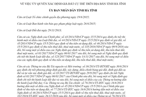 Quyết định 02/2020/QĐ-UBND ủy quyền xác định giá đất cụ thể tỉnh Hà Tĩnh