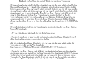 Công văn 385/LĐTBXH-TCGDNN 2020 cập nhật dữ liệu văn bằng giáo dục trang tra cứu văn bằng