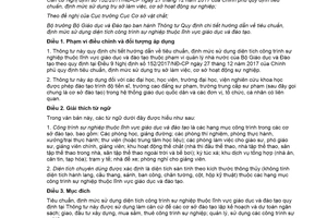 Thông tư 03/2020/TT-BGDĐT tiêu chuẩn sử dụng diện tích công trình sự nghiệp lĩnh vực giáo dục