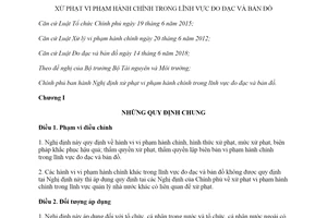 Nghị định 18/2020/NĐ-CP xử phạt vi phạm hành chính trong lĩnh vực đo đạc và bản đồ