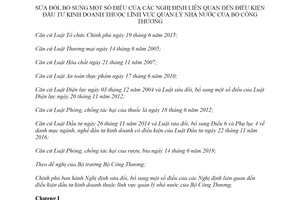 Nghị định 17/2020/NĐ-CP sửa đổi Nghị định liên quan điều kiện đầu tư kinh doanh Bộ Công thương