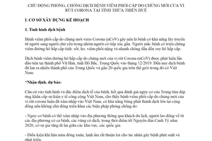 Kế hoạch 19/KH-UBND 2020 chủ động phòng chống dịch bệnh viêm phổi cấp do vi rút Corona Huế